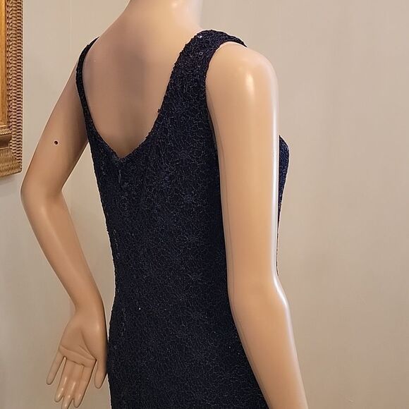 6P beautiful navy sequin dress so classy! - Picture 6 of 12
